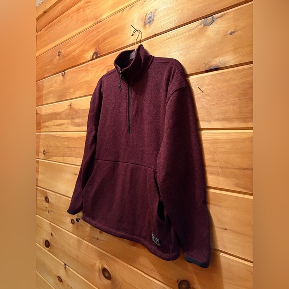 Pink Victoria’s Secret 1/4 Zip Pullover Fleece Jacket Burgundy Medium - Picture 1 of 11